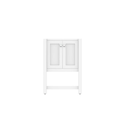 Alya Bath Wilmington 24" Single White Freestanding Bathroom Vanity With Brushed Nickel Edge Handles - HE-102-24-W - Backyard Provider