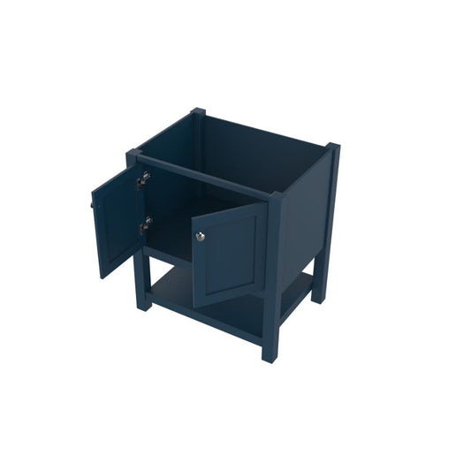 Alya Bath Wilmington 30" Single Blue Freestanding Bathroom Vanity With Brushed Nickel Edge Handles - HE-102-30-B - Backyard Provider