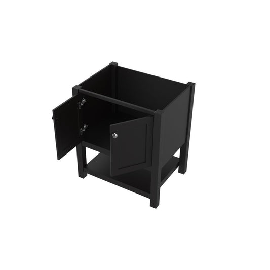 Alya Bath Wilmington 30" Single Espresso Freestanding Bathroom Vanity With Brushed Nickel Edge Handles - HE-102-30-E - Backyard Provider