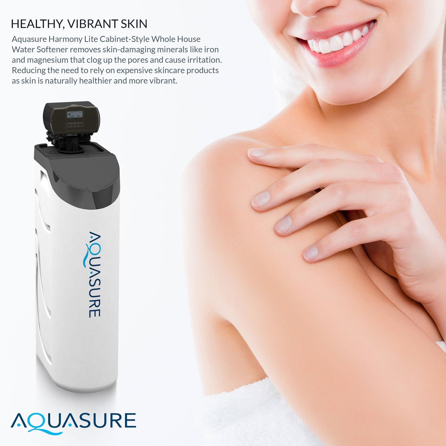 Aquasure Harmony Lite | 32,000 Grains All-in-One Cabinet Style Water Softener - AS-HL32C