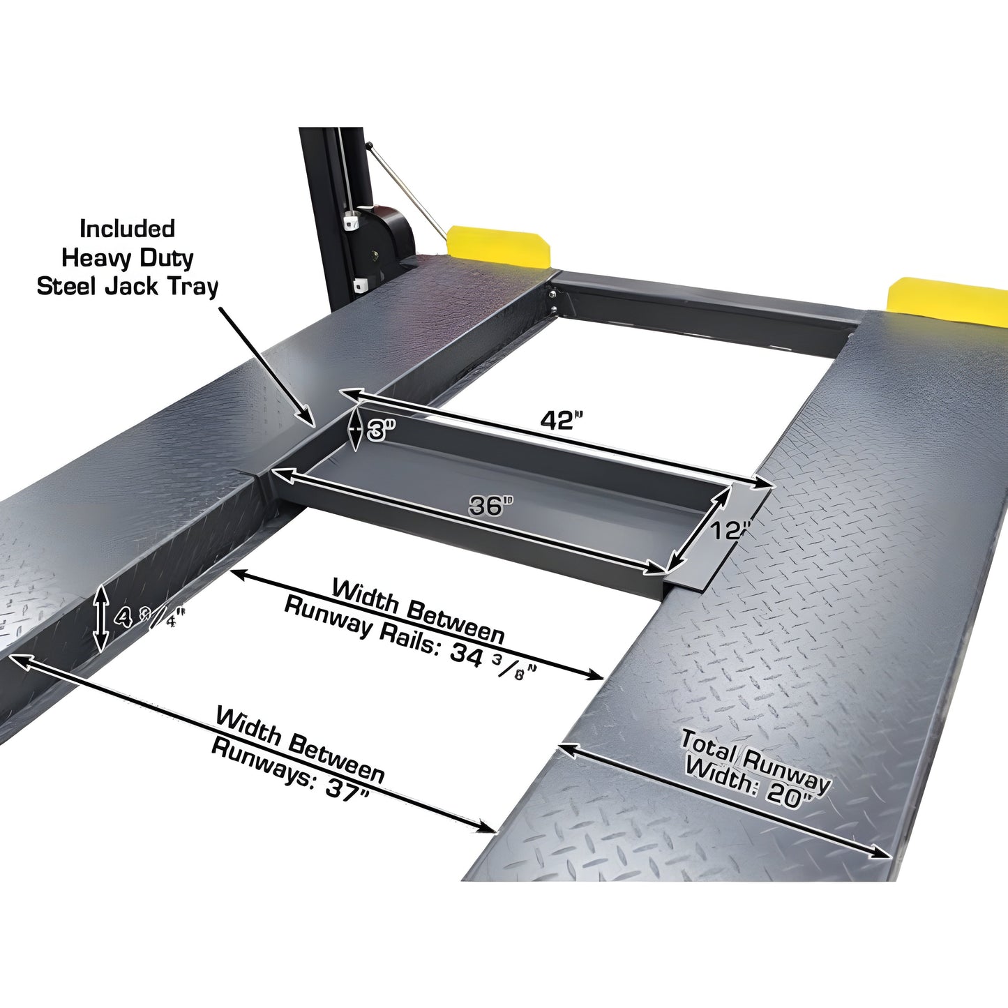Atlas 408SL 8,000 lb. Super Deluxe 4-Post Lift - ATEATTD-408SL-FPD