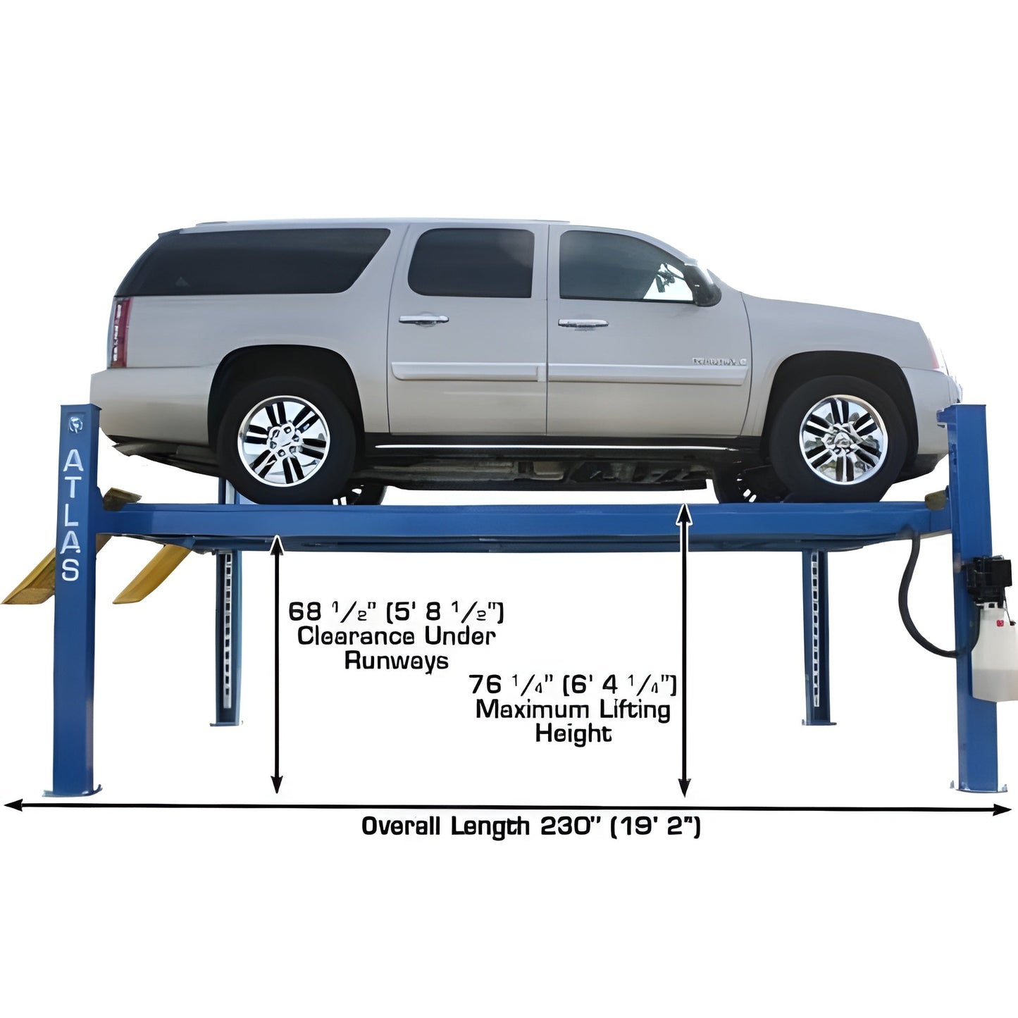 Atlas 412A Alignment 4 Post Lift + RJ6 Rolling Jacks Combo - ATEATTD-412A-COMBO-FPD