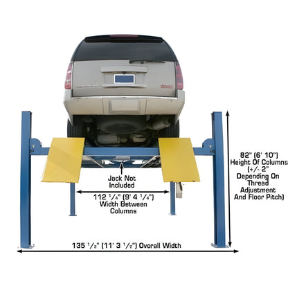 Atlas 412A Alignment 4 Post Lift + RJ6 Rolling Jacks Combo - ATEATTD-412A-COMBO-FPD