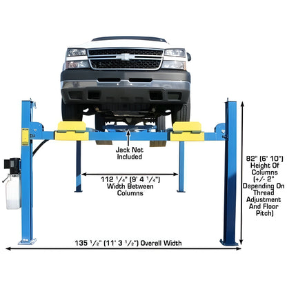 Atlas 412A Alignment 4 Post Lift + RJ6 Rolling Jacks Combo - ATEATTD-412A-COMBO-FPD