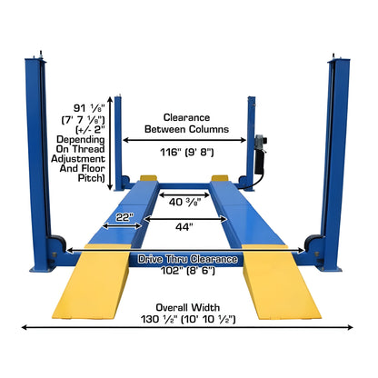 Atlas 414A 14,000 lb 4-Post Alignment Lift - ATEATTD-414A-FPD