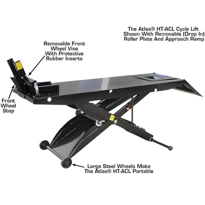 Atlas ACL Motorcycle Lift w/ Roller Plate - ATEHT-ACL-FPD