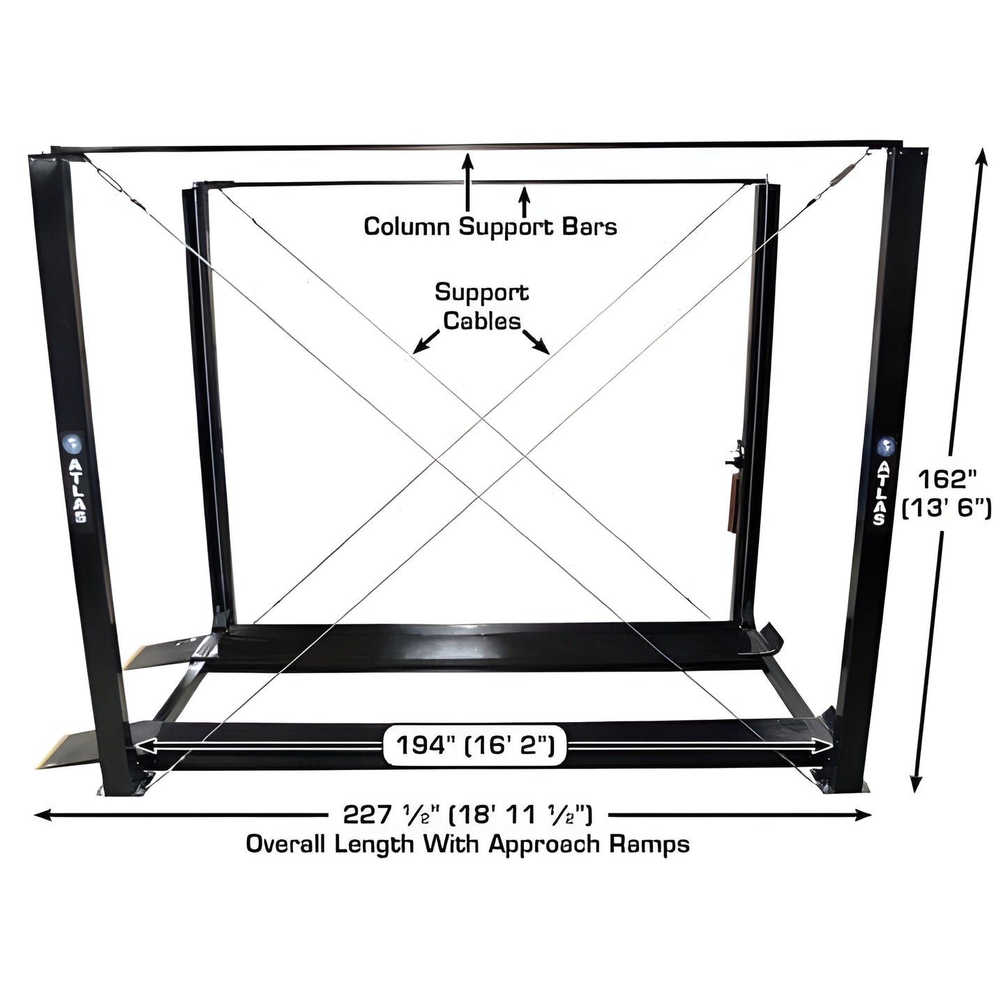 Atlas Garage PRO7000ST 7,000 lb Super Tall 4-Post Lift - ATEXH-PRO7000ST-FPD
