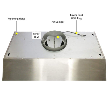 Combo Awoco 36” Freestanding 6 Burners Range with 36'' RH-S10-36E Under Cabinet Range Hood - JK36A1-T-NG+RH-S10-36E