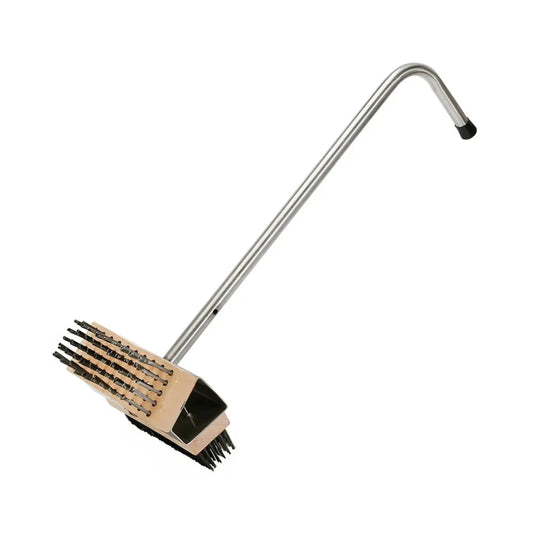 CAC China Broiler/Grill Brush 2-Head W/ 28" SS Hdl Case of 6 Pcs - B2BG-28D