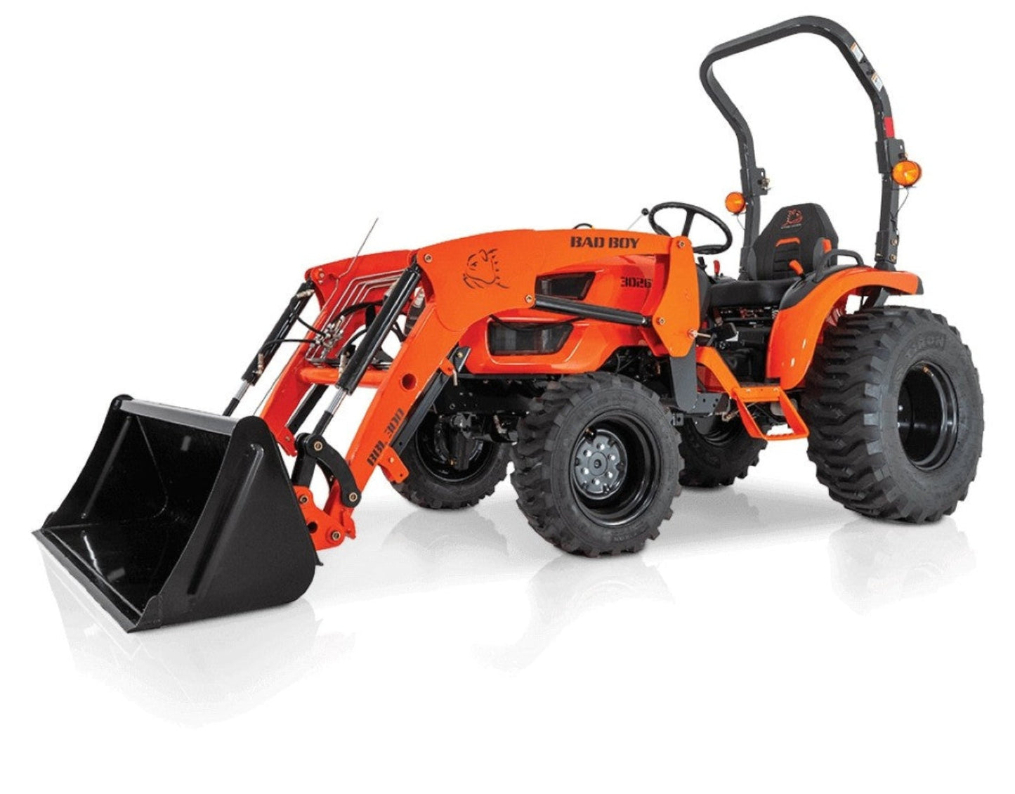 Bad Boy 30 Series 25HP Compact Tractor with Backhoe & Industrial Tires - BB3026HILB