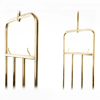 Hospitality 1 Source BCF107TG Contemporary Bellman's Cart — Titanium Gold - 8" semi-pneumatic wheels - BCF107TG