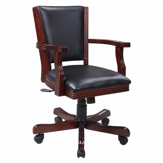 Hathaway Kingston Walnut Swivel Poker Arm Chairs - Set of 4 - BG2366CH