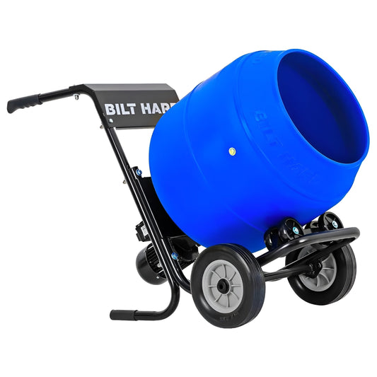 BILT HARD 4 Cu.Ft. Electric Cement Mixer, Heavy Duty Portable - TCA-0053