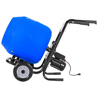 BILT HARD Electric Cement Mixer, 4 Cu.Ft. Poly Drum Concrete Mixer Heavy Duty, Portable Power Cement Mixing Tools for Stucco, Mortar, Fodder - TCA-0053