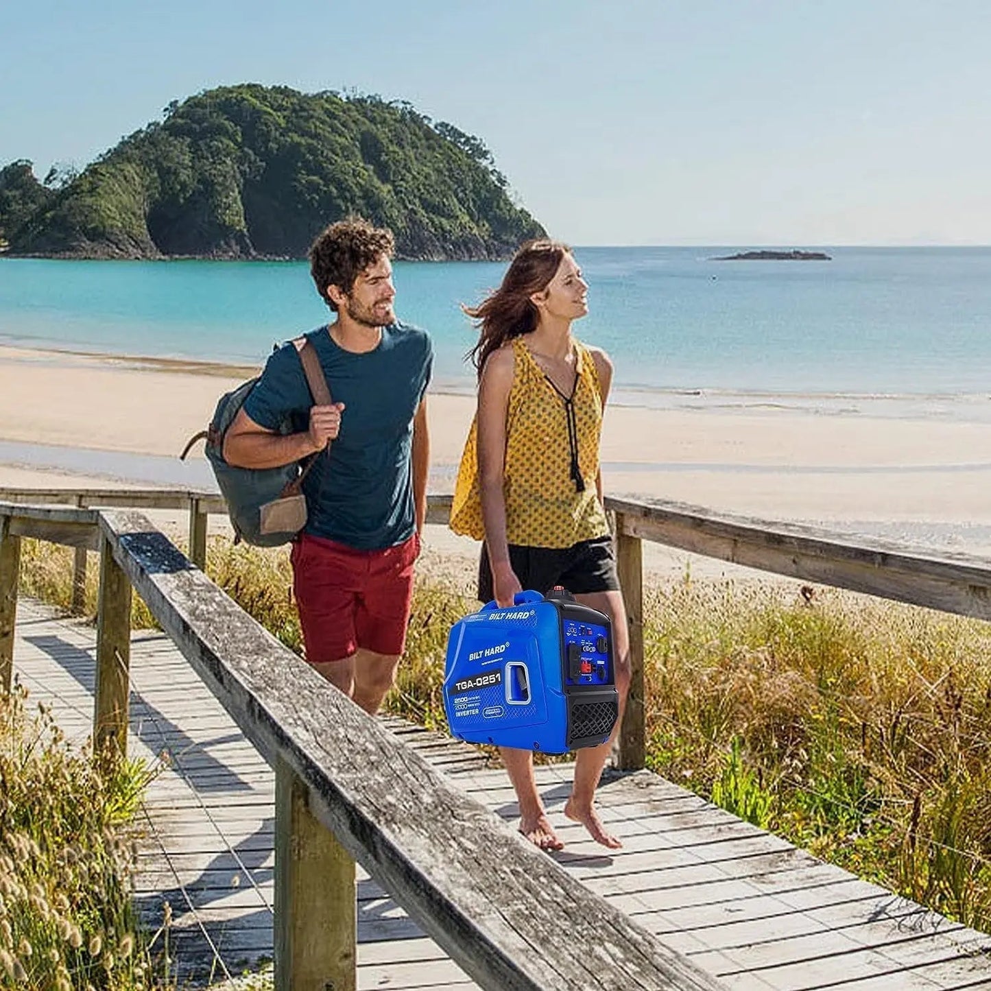 BILT HARD 2500W Quiet Inverter Generator, 80cc 4-Stroke Engine, 120V AC & 12V DC, RV Ready – TGA-0251