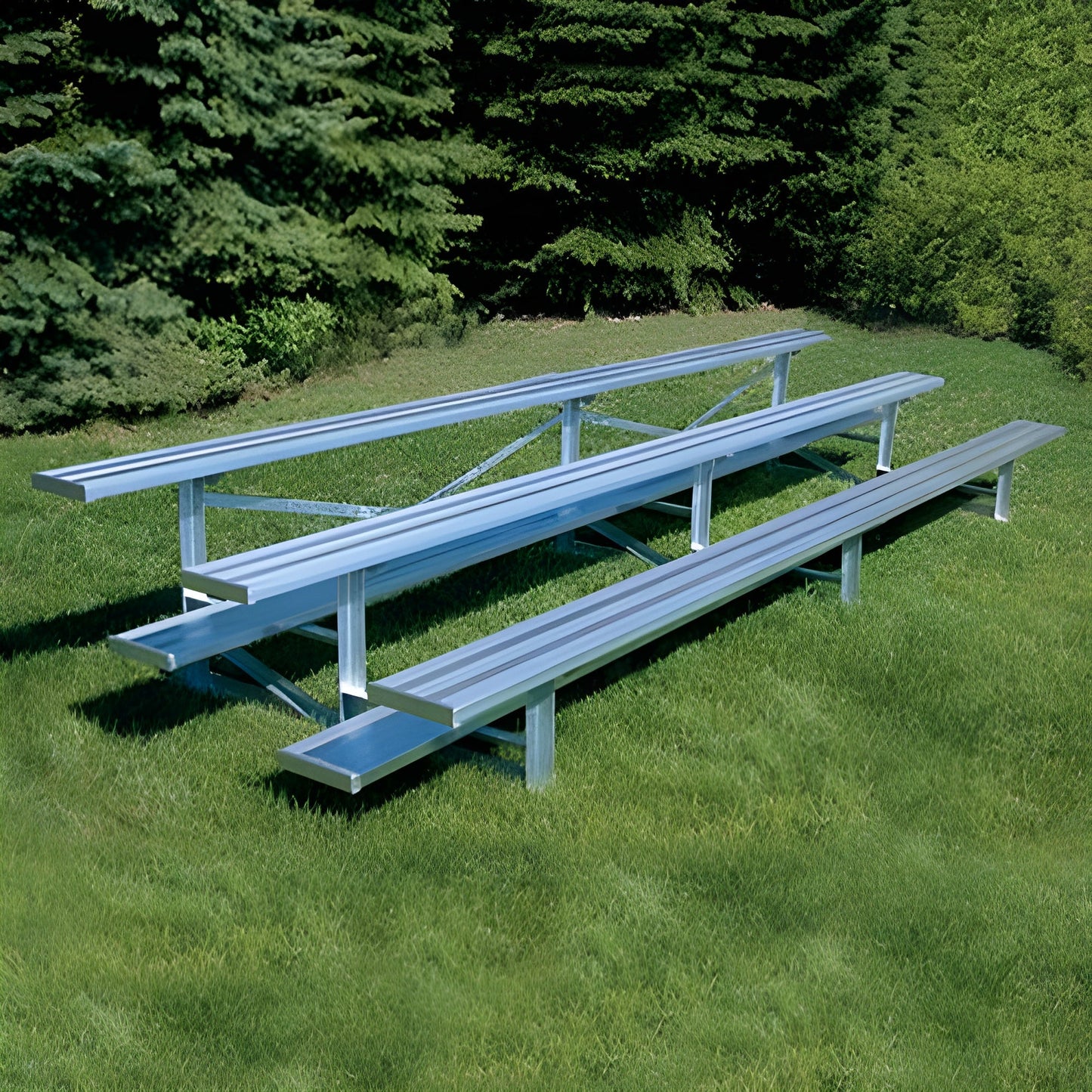 Bleacher 3 Row 21' All Aluminum Standard Bleacher - BLCH-321AL