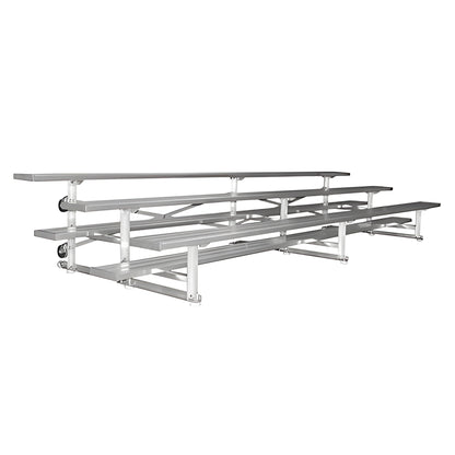 Bleacher - 21 ft. (3 Row - Double Foot Plank) - Tip & Roll - BLDP-321TRG