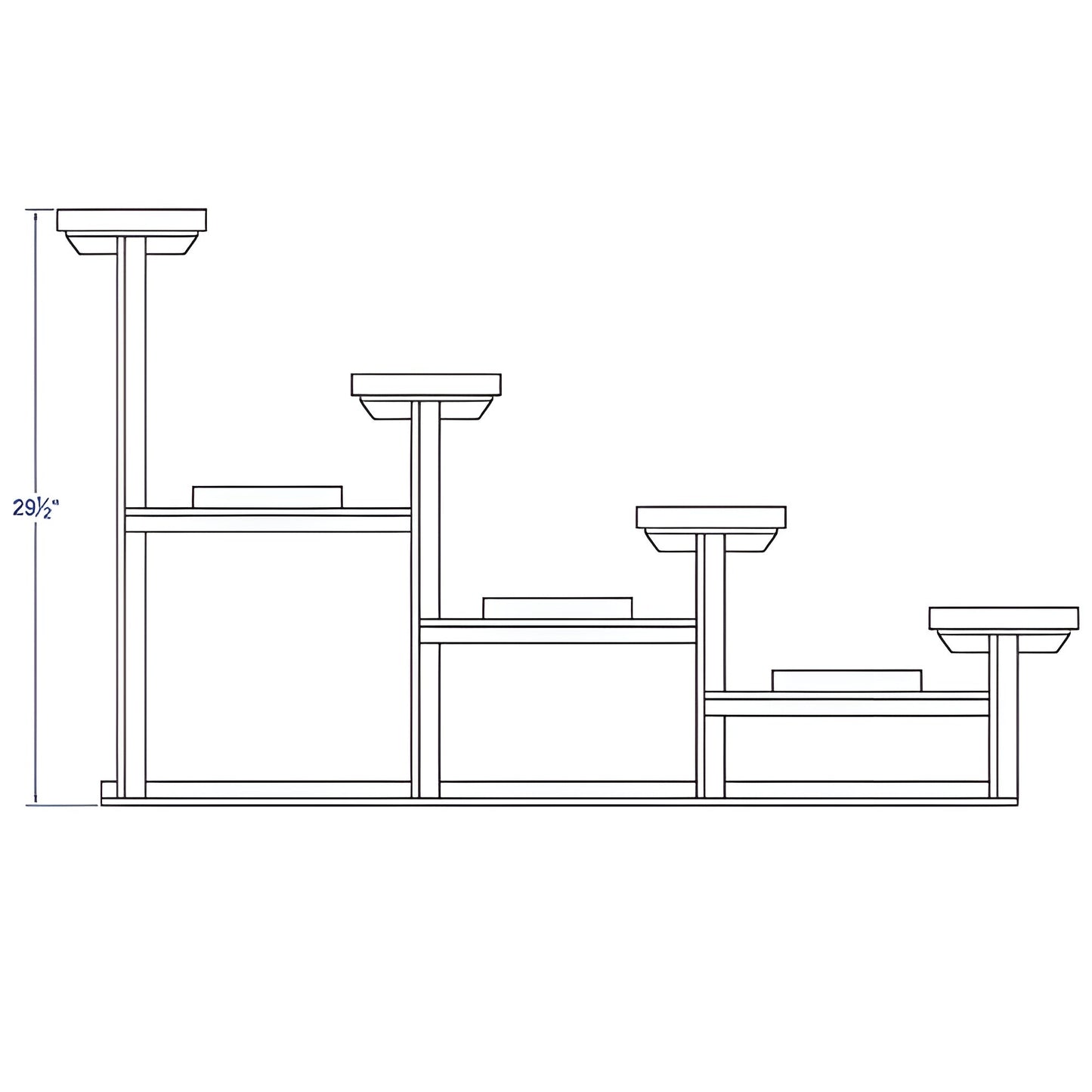 Bleacher 4 Row 15' Outdoor Standard Aluminum Bleachers- BLCH-4