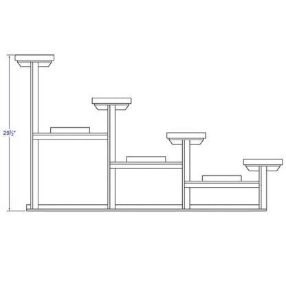 4 Row 21' Outdoor Standard Aluminum Bleacher - BLTR421