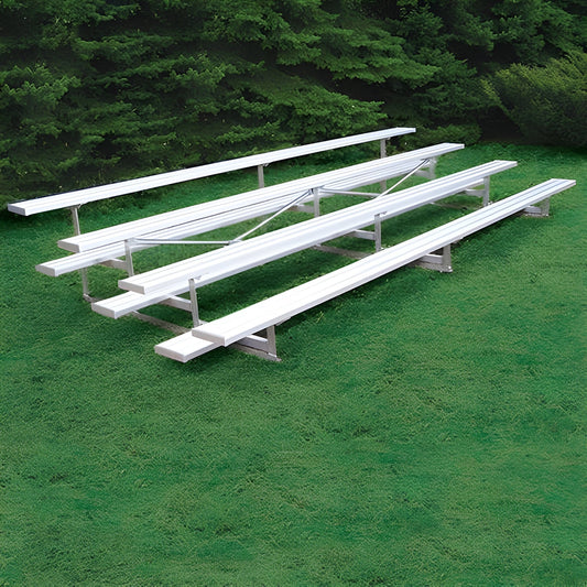 Bleacher 4 Row 15' Outdoor Standard Aluminum Bleachers- BLCH-4