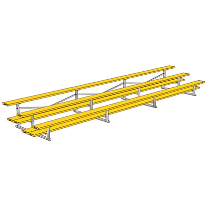 Bleacher 3 Row 21' All Aluminum Preferred Bleacher - BLDP-321AL
