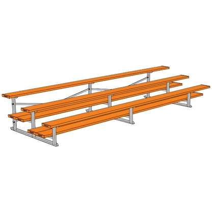 Bleacher 3 Row 15' All Aluminum Preferred Bleacher - BLDP-3AL