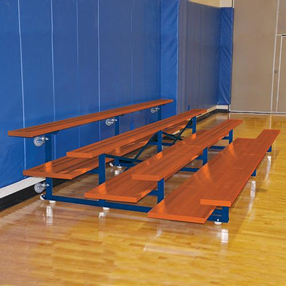 4 Row Portable 27' Tip & Roll Preferred Aluminum Bleacher -427TRG
