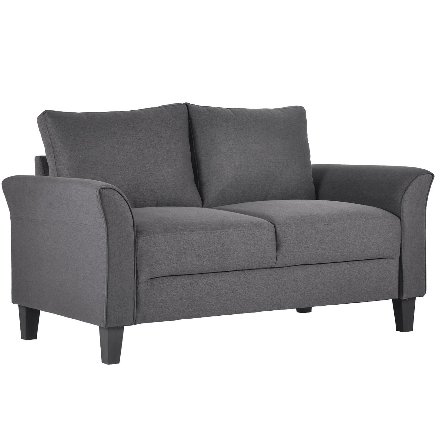 Modway Furniture 3 Piece Set Modern Sofa Conversation Set with Loveseat and Armchair, Gray - BM285795-BENZARA