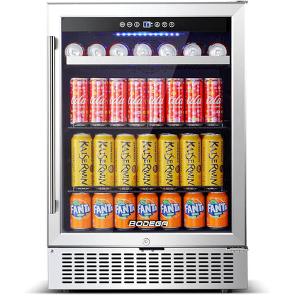 BODEGA Beverage Refrigerator 24 Inch 180 Cans Beer Fridge - YC-150C