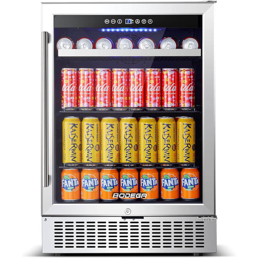 BODEGA Beverage Refrigerator 24 Inch 180 Cans Beer Fridge - YC-150C