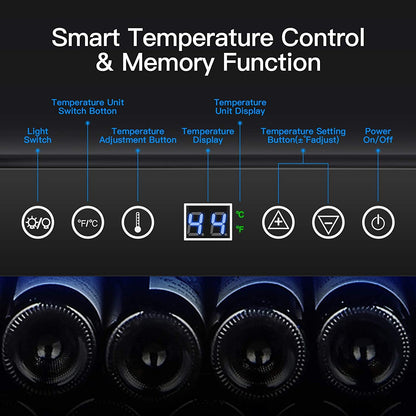 BODEGAcooler 24" Free Standing 154 Bottles Wine Cooler Single Zone - 408A