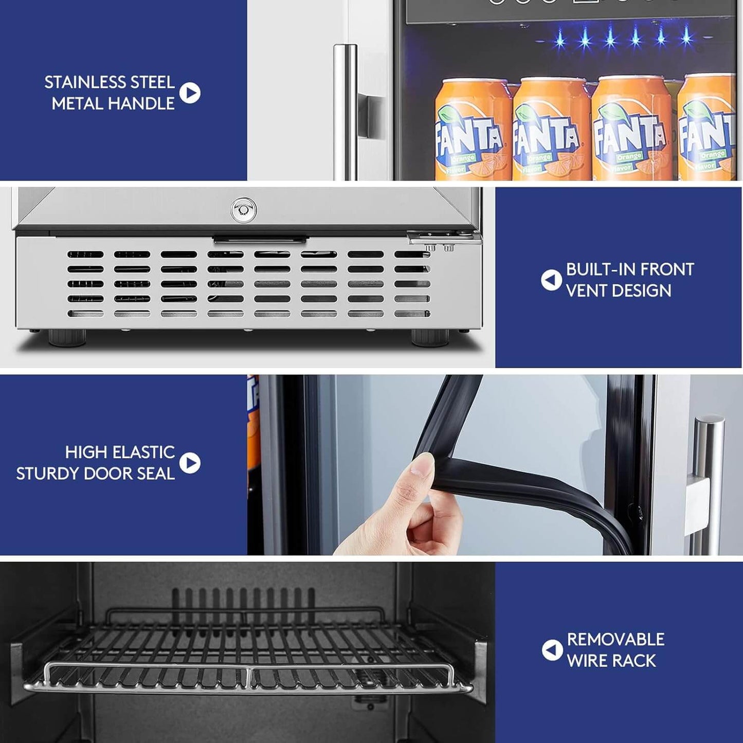 BODEGA Beverage Refrigerator Cooler 15 inch 100 Cans