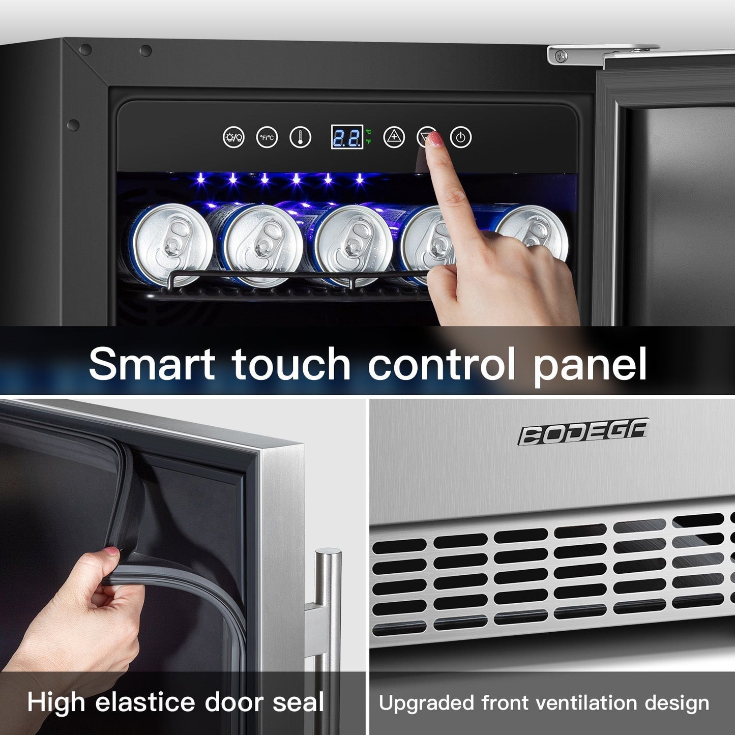 BODEGAcooler 15 Inch Beverage Cooler 100 Can Outdoor Fridge - YC-100A-US