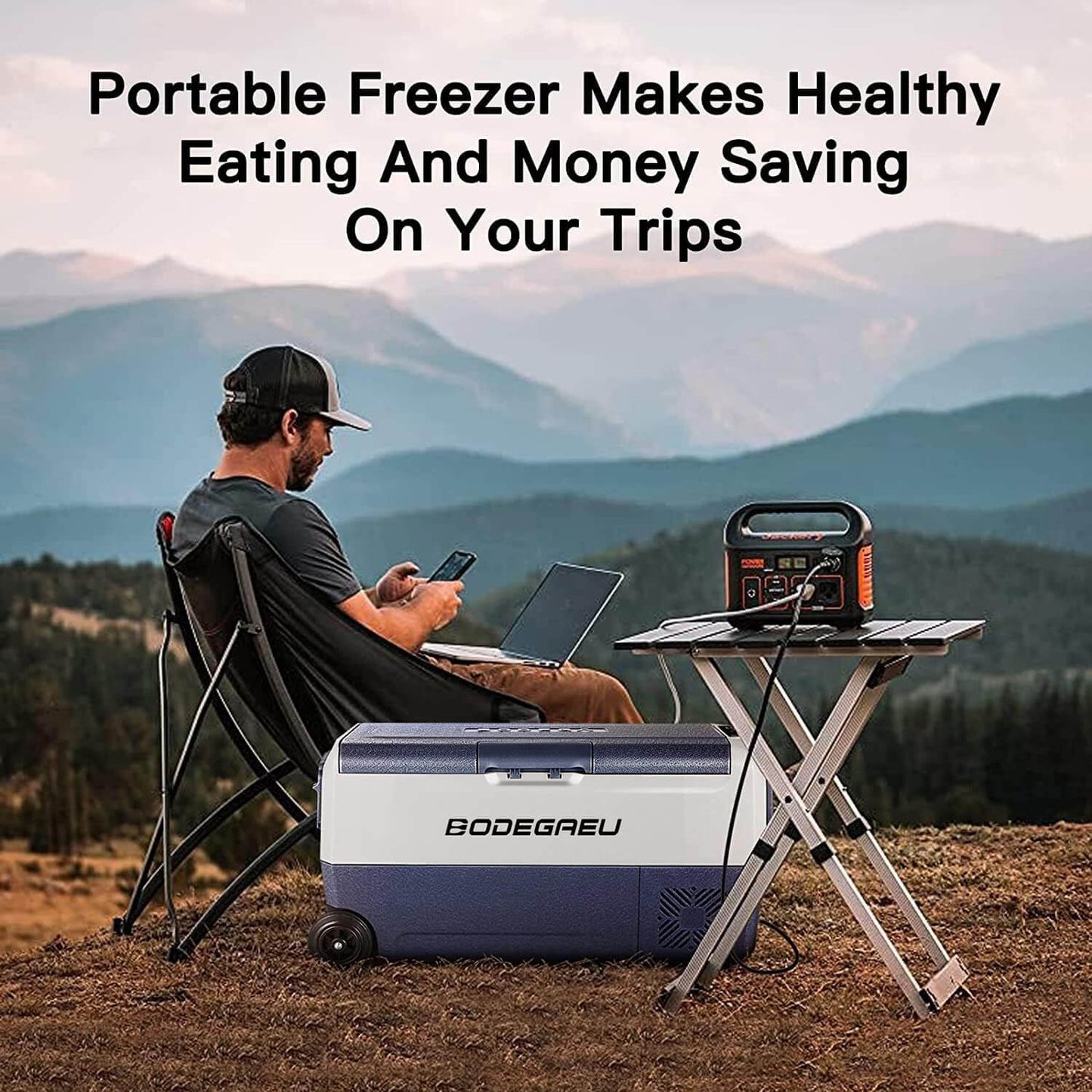 BODEGAEU  12V Portable Car Fridge 38qt/36L Dual Zone T36 - CE-T36-WIFI