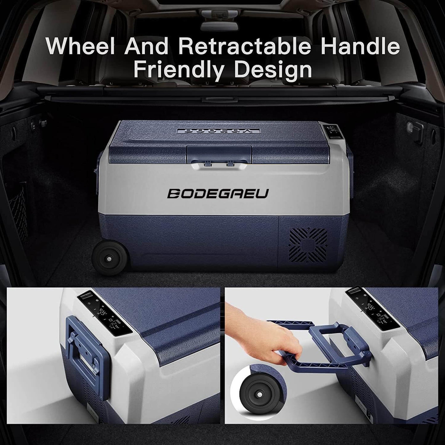 BODEGAEU  12V Portable Car Fridge 38qt/36L Dual Zone T36 - CE-T36-WIFI
