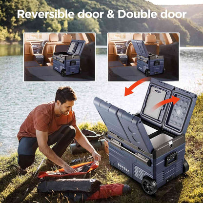 BODEGAcooler Car Fridge Dual Door Dual Zone 37/48/59QT - TAW45
