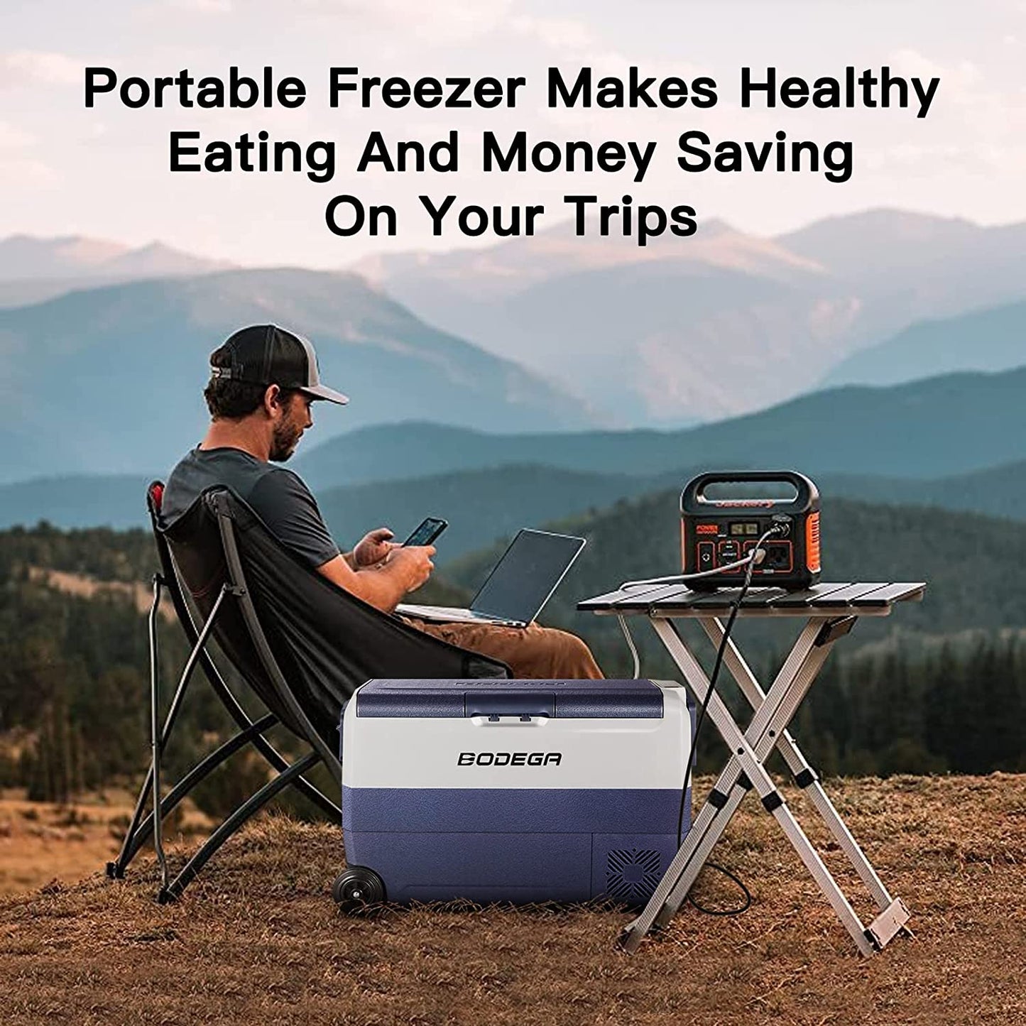 BODEGA cooler Portable Freezer 53qt/50L with Flexible Dual Zone - T50