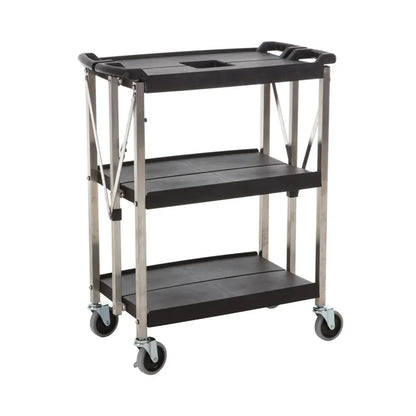 CAC ChinaUtility Cart Foldable 3-Tier 30x16-1/2x36"H Set - BTCF-30S