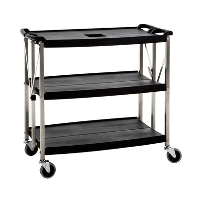 CAC China  Utility Cart Foldable 3-Tier 39x20-3/4x36"H Set - BTCF-39S