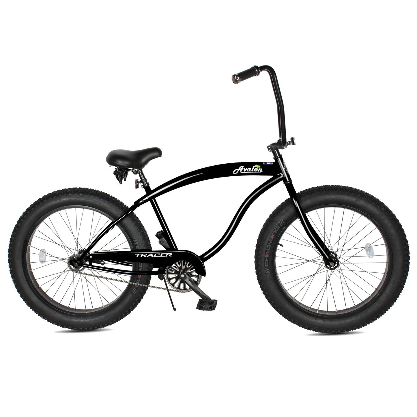 Tracer 26" Avalon GT Fat Tire Stretch Beach Cruiser Bike - MB-AVALON GT-BK/BK