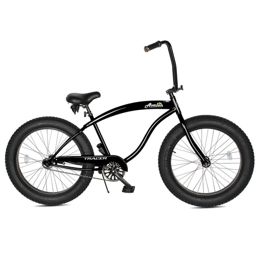 Tracer 26" Avalon GT Fat Tire Stretch Beach Cruiser Bike - MB-AVALON GT-BK/BK