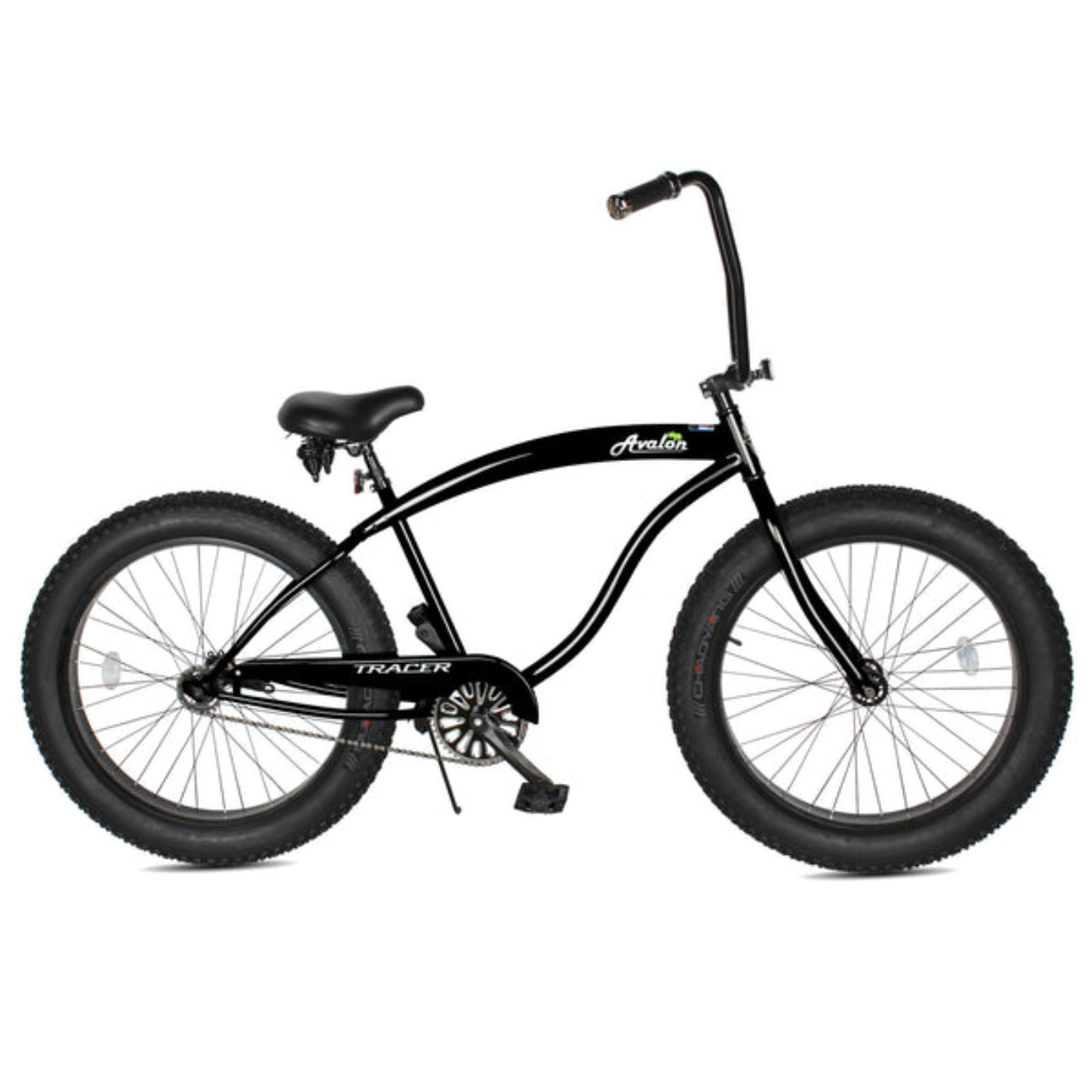 Tracer 26" Avalon GT Fat Tire Stretch Beach Cruiser Bike - MB-AVALON GT-BK/BK