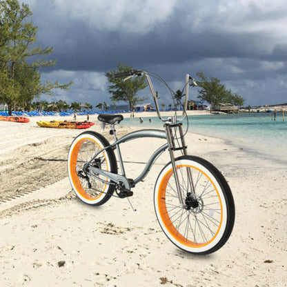 Tracer 29" Avalon GT Fat Tire Stretch Beach Cruiser Bike - MB-AVALON GT29-MBK/PLS