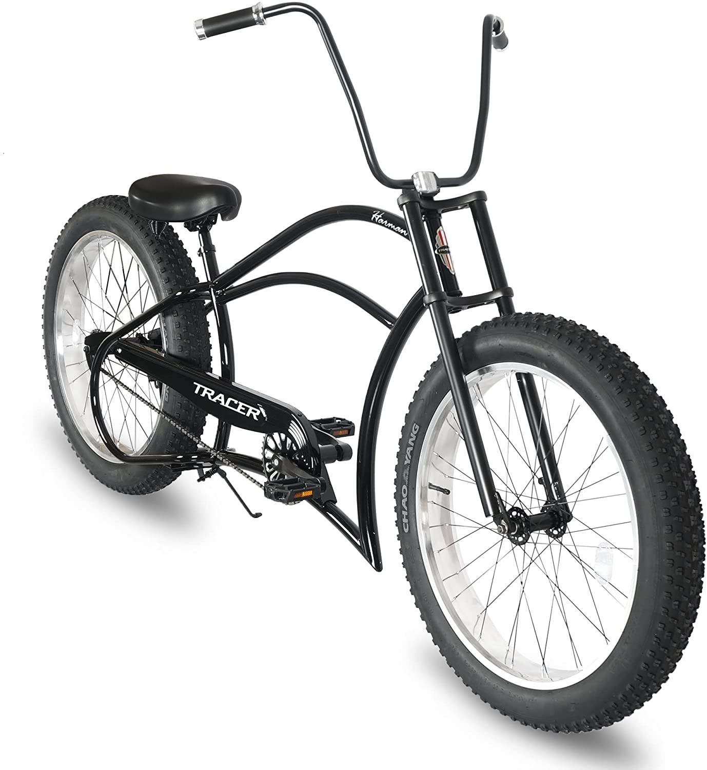 Tracer 26" Harman 1-Speed Classic Chopper Stretch Cruiser Fat Tire Bike