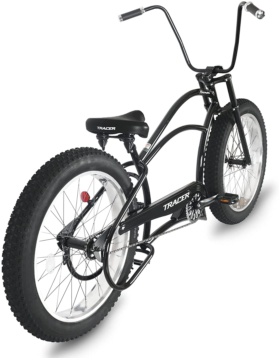 Tracer 26" Harman 1-Speed Classic Chopper Stretch Cruiser Fat Tire Bike