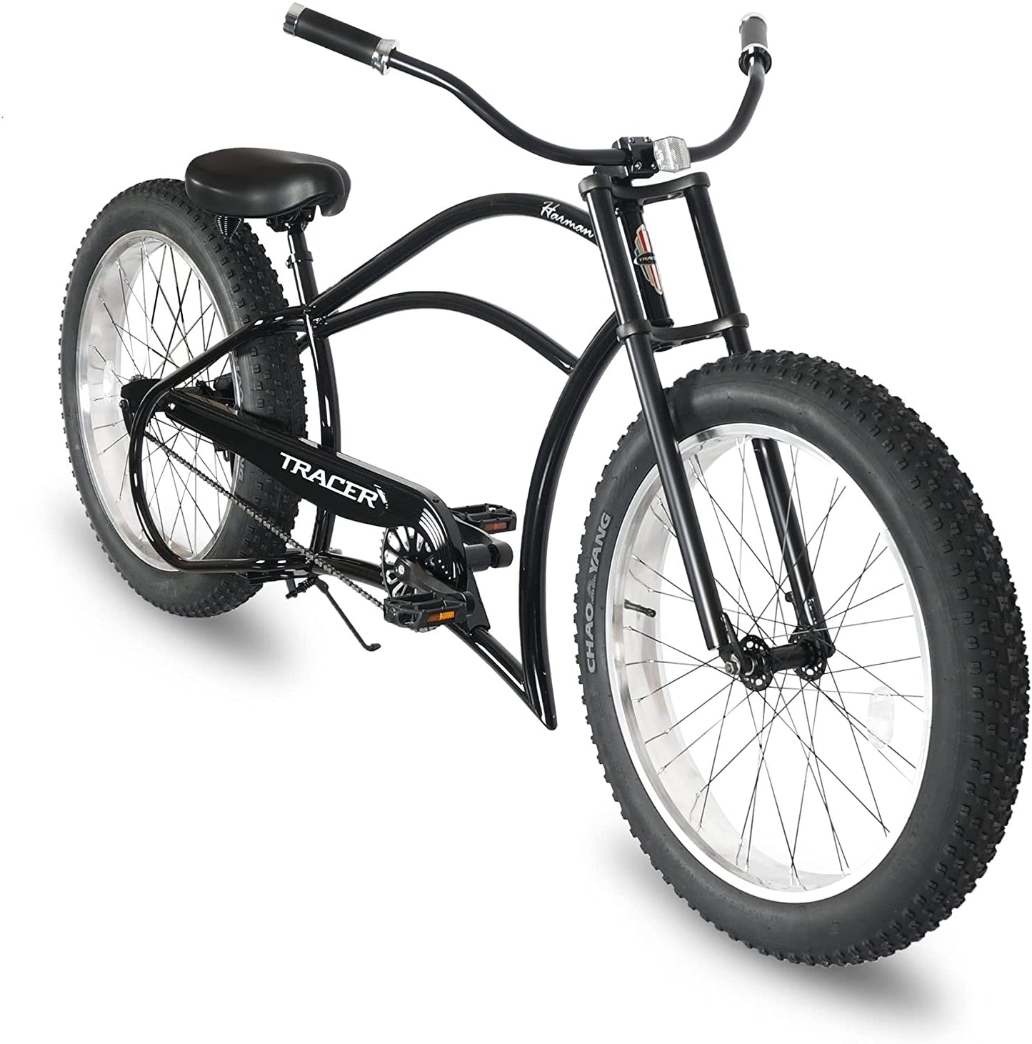 Tracer 26" Harman 1-Speed Classic Chopper Stretch Cruiser Fat Tire Bike