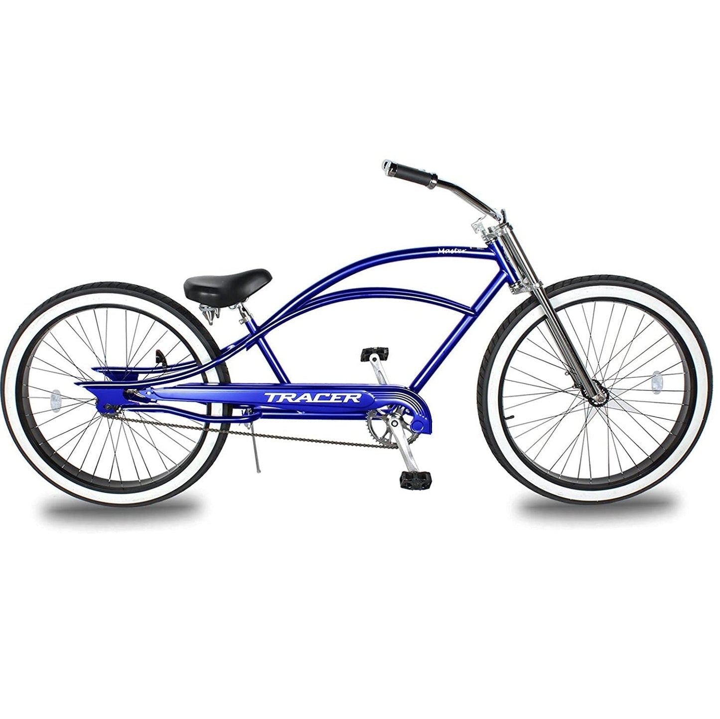 Tracer 29" Master 1-Speed Chopper Stretch Beach Cruiser Fat Tire Bike - MB-MASTER-BK