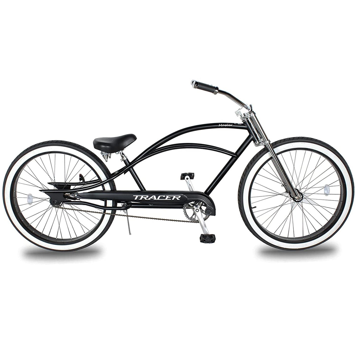 Tracer 29" Master 1-Speed Chopper Stretch Beach Cruiser Fat Tire Bike - MB-MASTER-BK