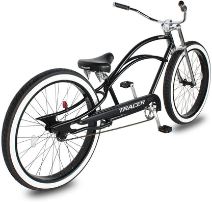 Tracer 29" Master 1-Speed Chopper Stretch Beach Cruiser Fat Tire Bike - MB-MASTER-BK