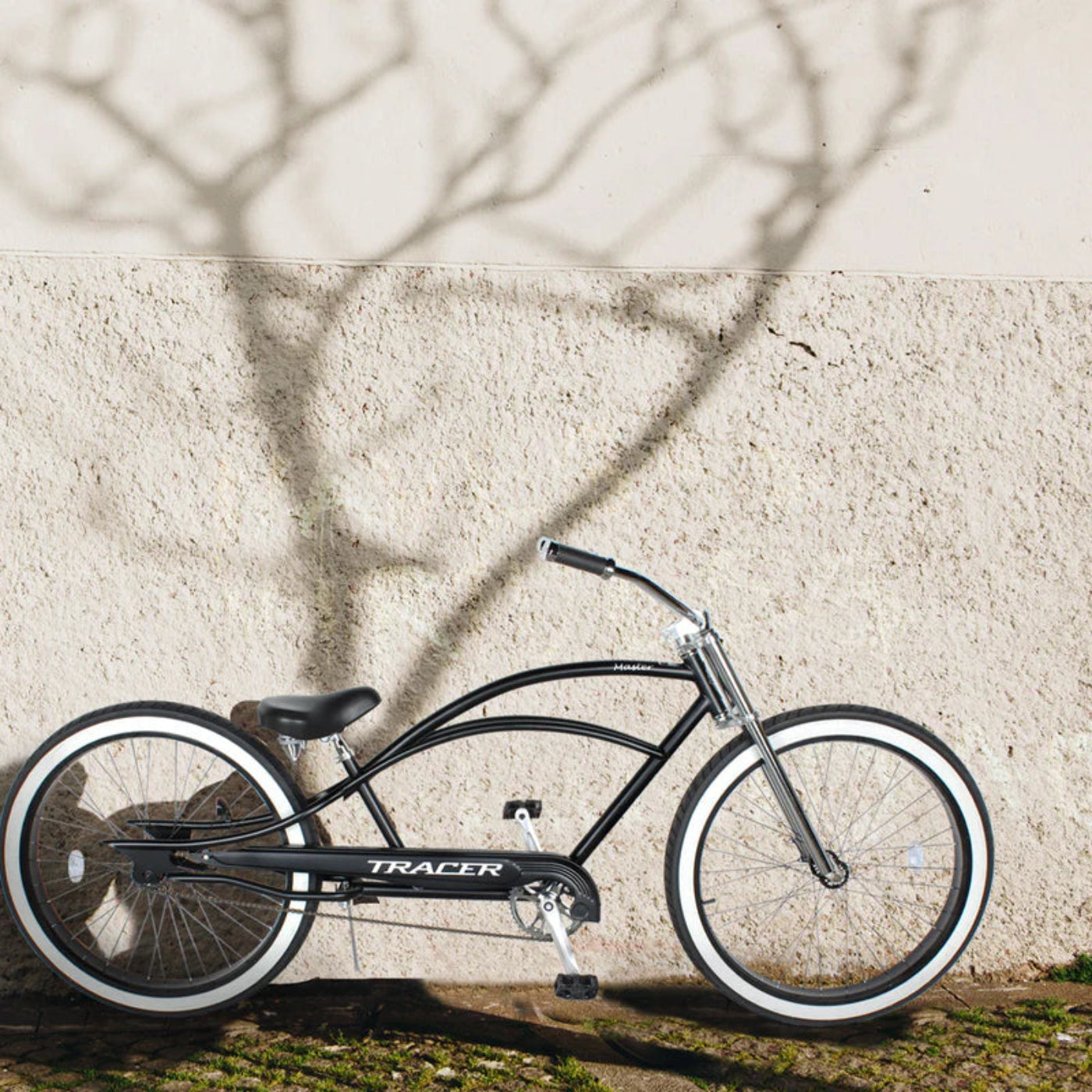 Tracer 29" Master 1-Speed Chopper Stretch Beach Cruiser Fat Tire Bike - MB-MASTER-BK